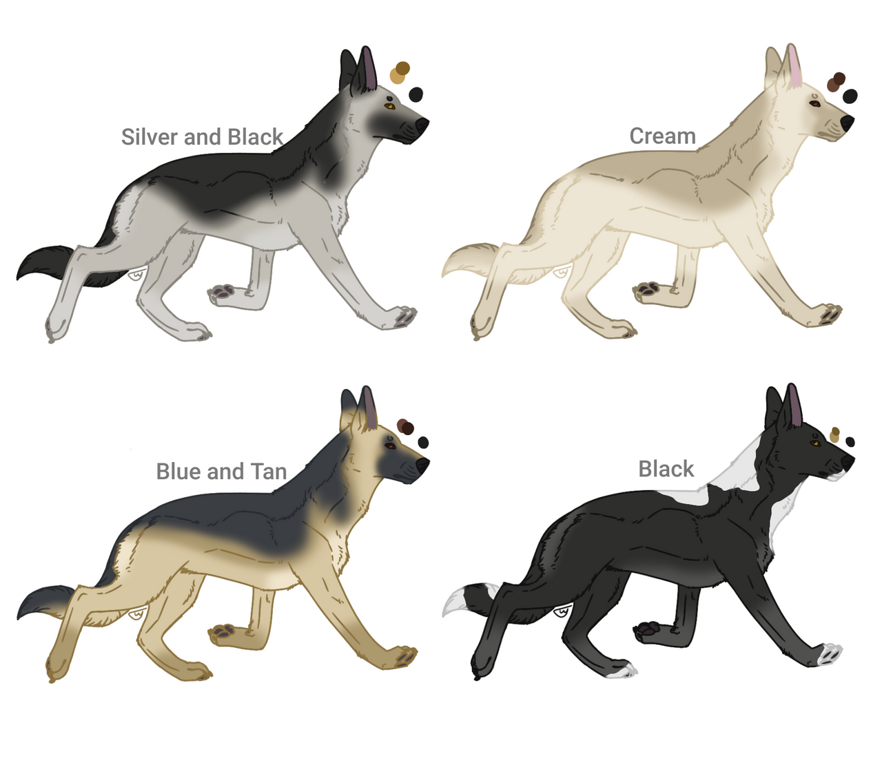 German shepherd online tail types