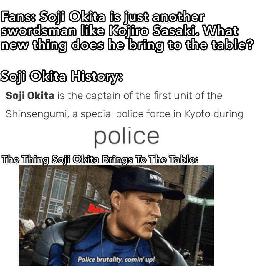 ROR meme: What Soji Okita brings to the table by ChristopherMcgrath on ...