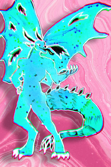 Blue Raspberry Icee Dragon Azdventures Godzilla by randomdinos on DeviantArt