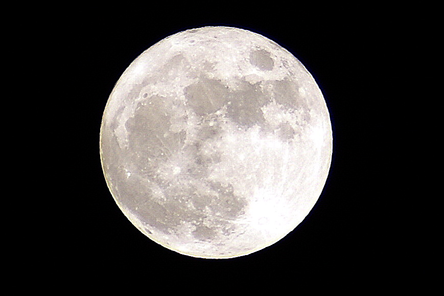 Moon Bright, hand held, from my deck