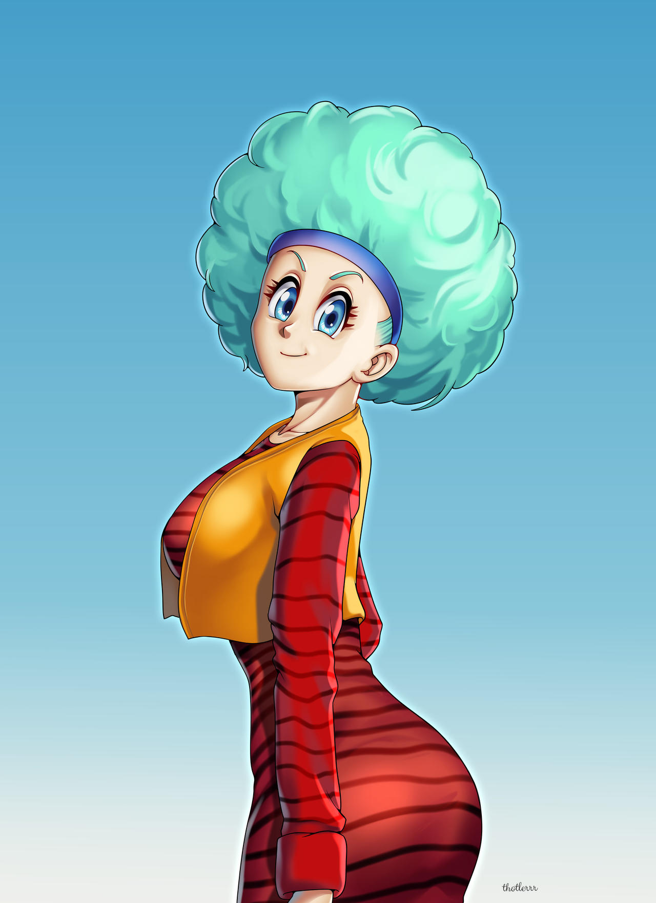 Bulma R4 Afro Bulma by treArtz on DeviantArt