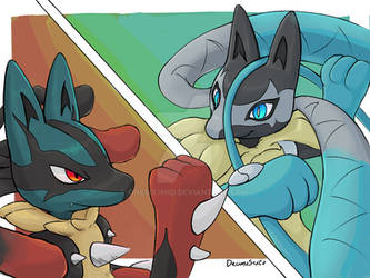 Mega Lucario vs Mega LucarioZ