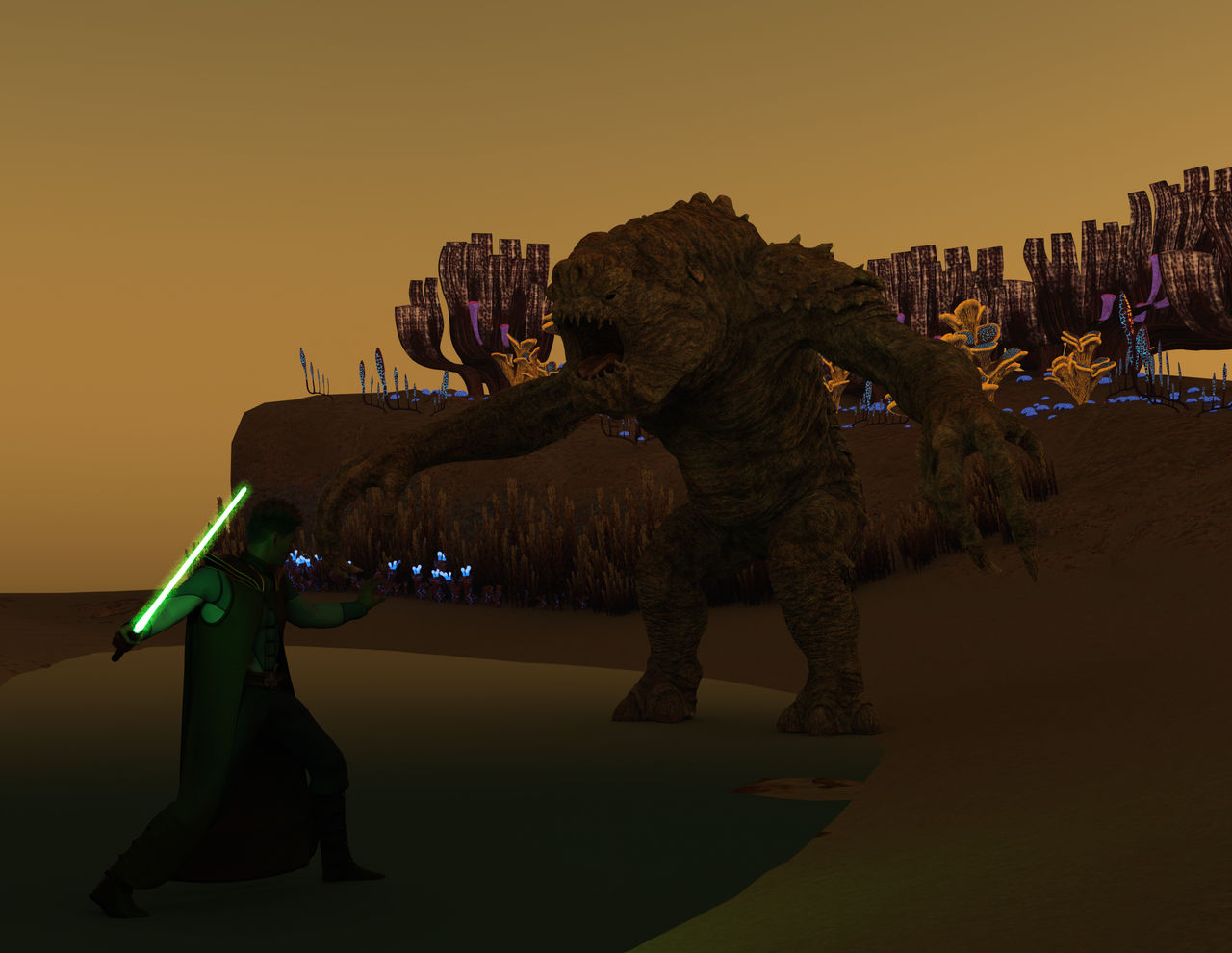 Rancor Battle by draxisweb on DeviantArt