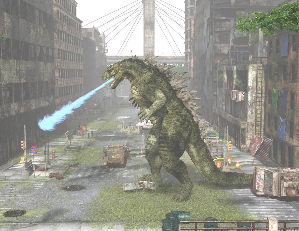 Baby Zilla's First Rampage by draxisweb on DeviantArt