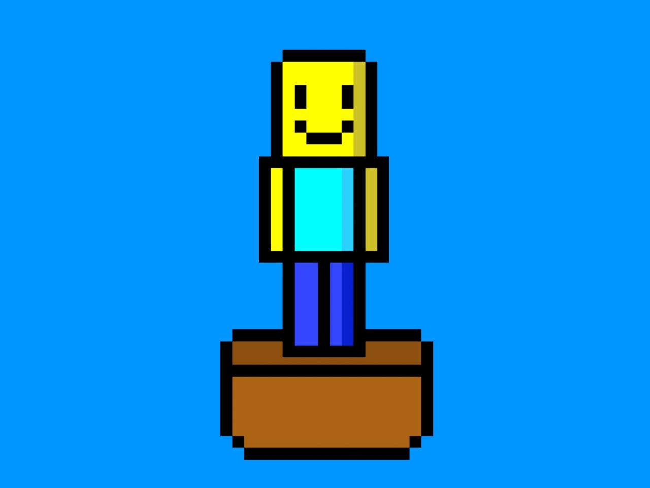 Pixilart - Roblox: Classic Noob by charlie1231