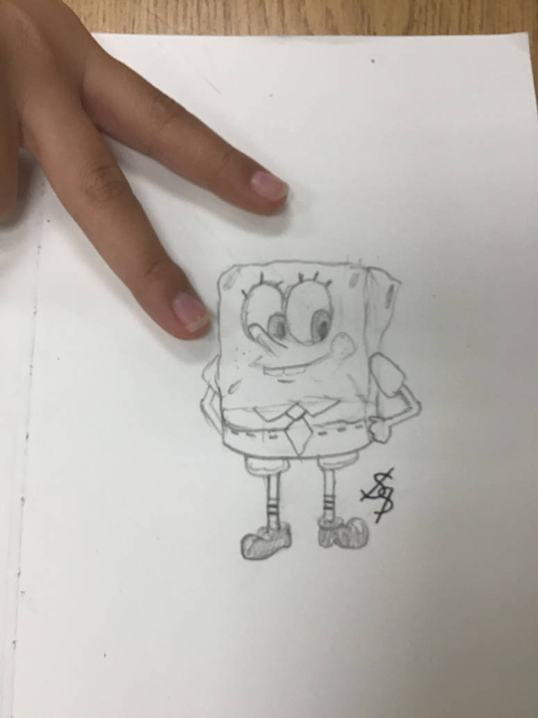 Spongebob Drawing Commission by TeamFox17 on DeviantArt