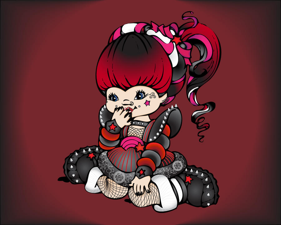 Goth Ribbit Goth Rainbow Brite by ladybugshit on DeviantArt