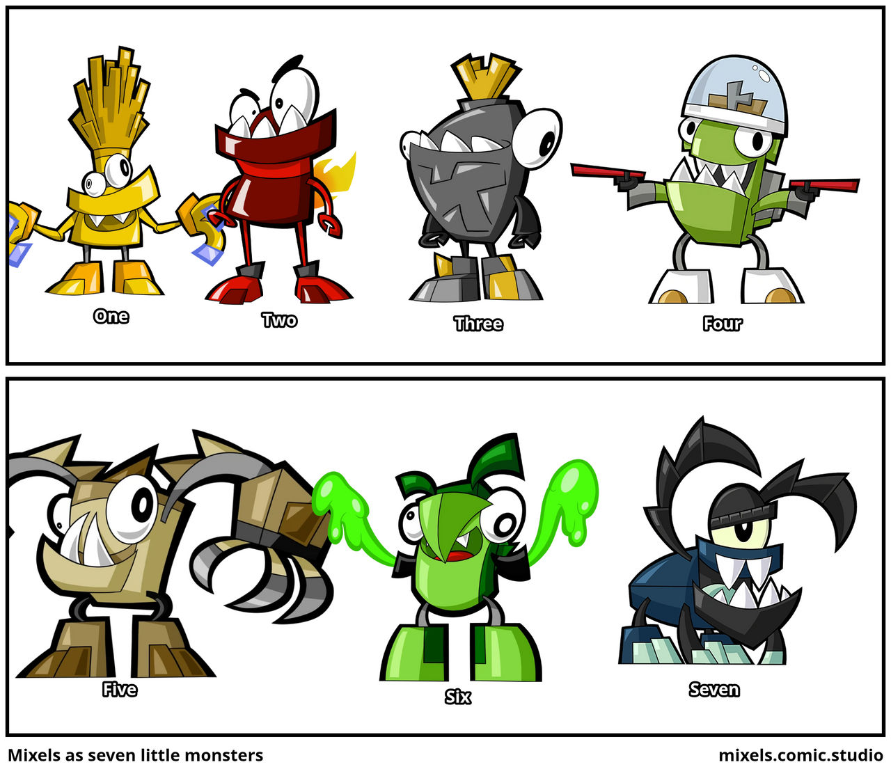 Mixels as seven little monsters by Pattanansudkusol26 on DeviantArt