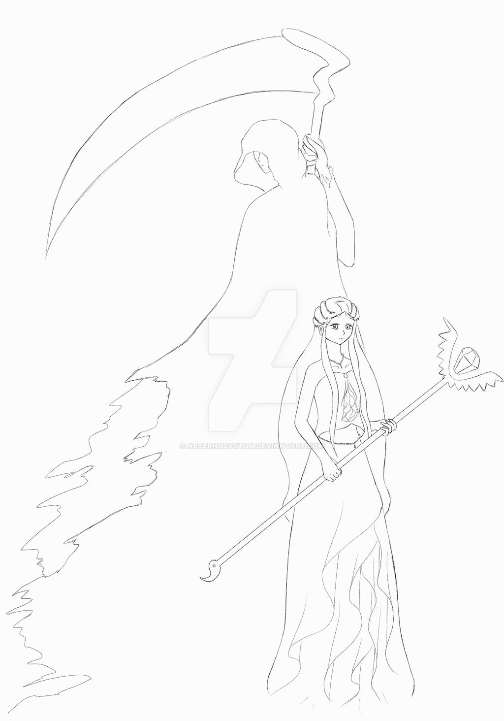 Life and Death - Lineart by AeternusVotum on DeviantArt