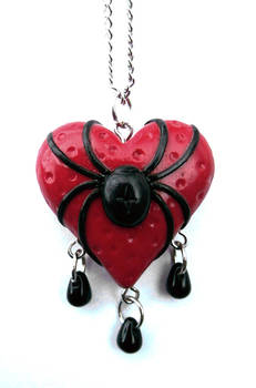 Black Widow - Spider Necklace