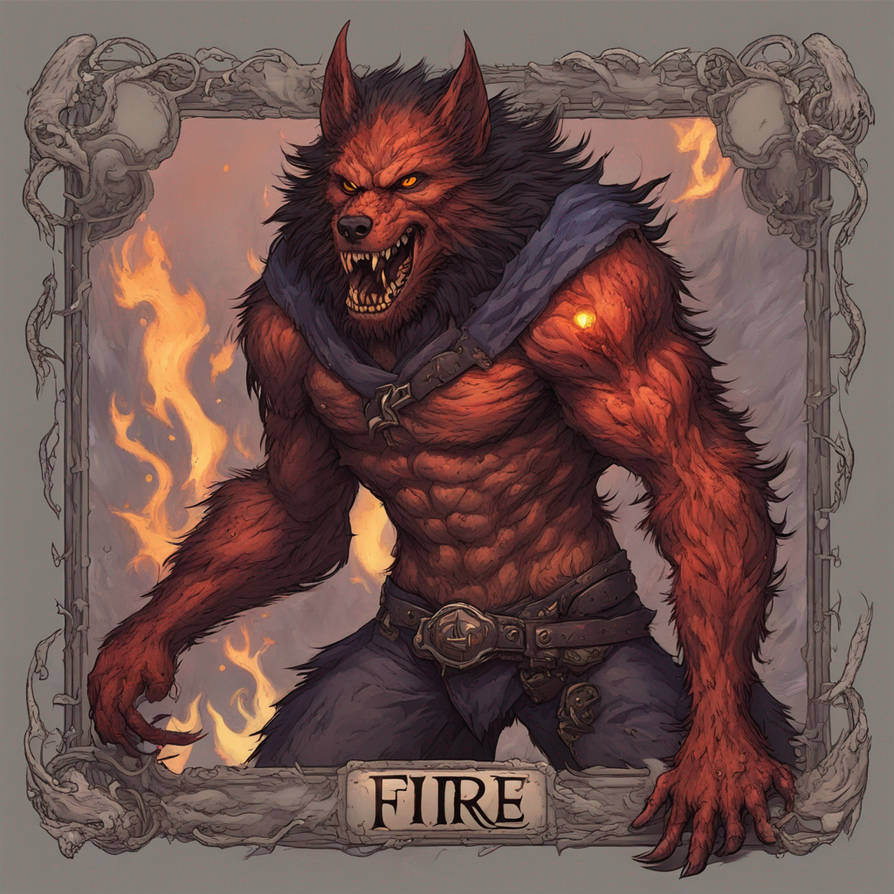 Fire Werewolf Man by ollie4321 on DeviantArt