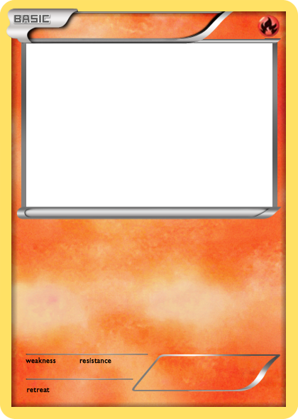 blank pokemon card BW Untextured white stage 2 by The-Ketchi on DeviantArt BW Fire basic Pokemon card