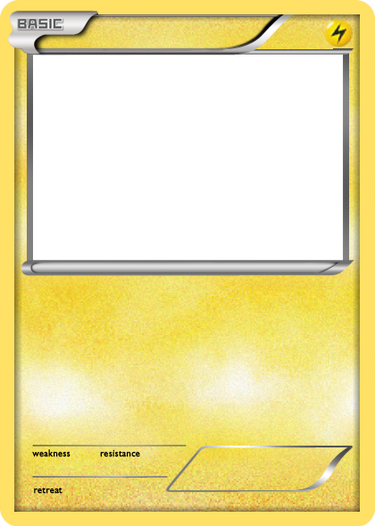 BW Lightning basic Pokemon card blank