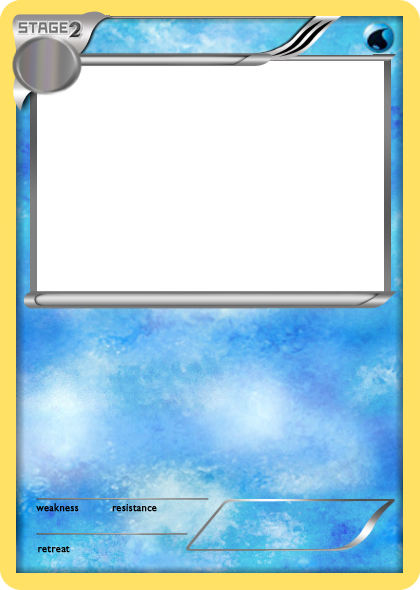 BW Water stage 2 Pokemon card blank by The Ketchi on 