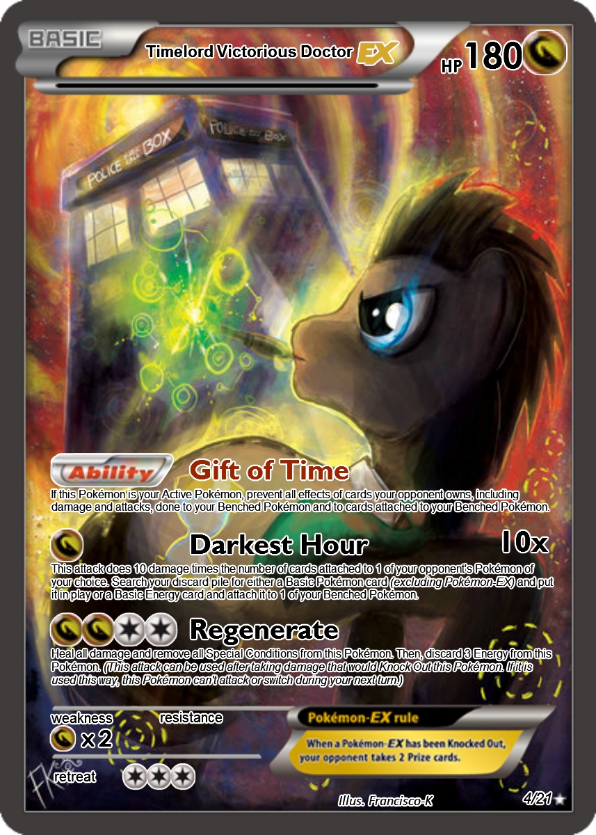 Timelord Victorious Doctor Ex Pokemon Card By The Ketchi On