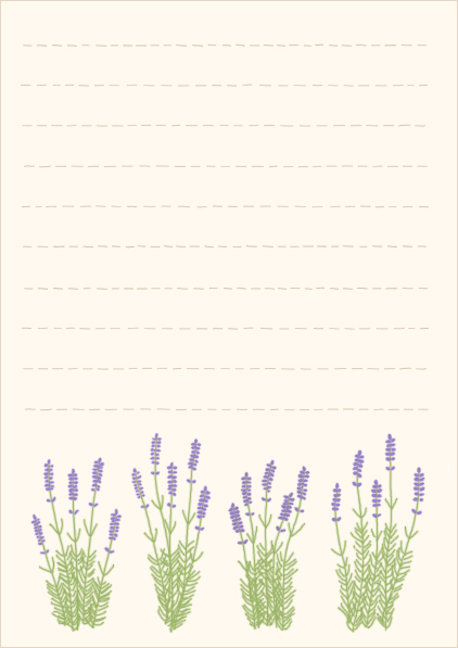 Free Memo Stationary Lavender