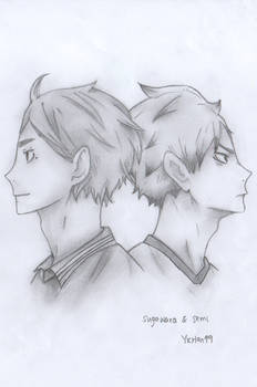 Haikyuu!- Sugawara and Semi