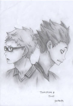 Haikyuu!- Tsukishima and Tendou