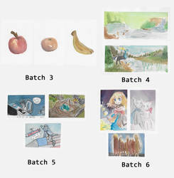 Watercolor Batches III - VI