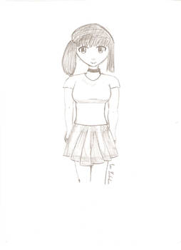 manga girl sketch