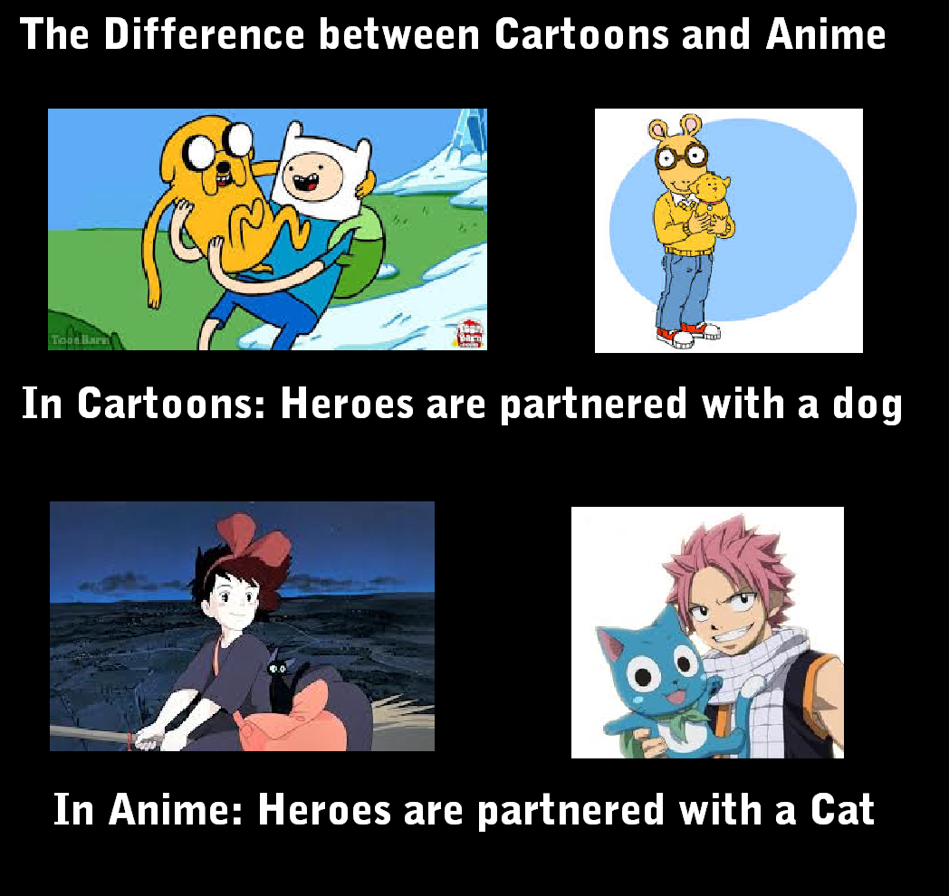 The Difference between Cartoons and Anime #1 by Sonic2125 on DeviantArt