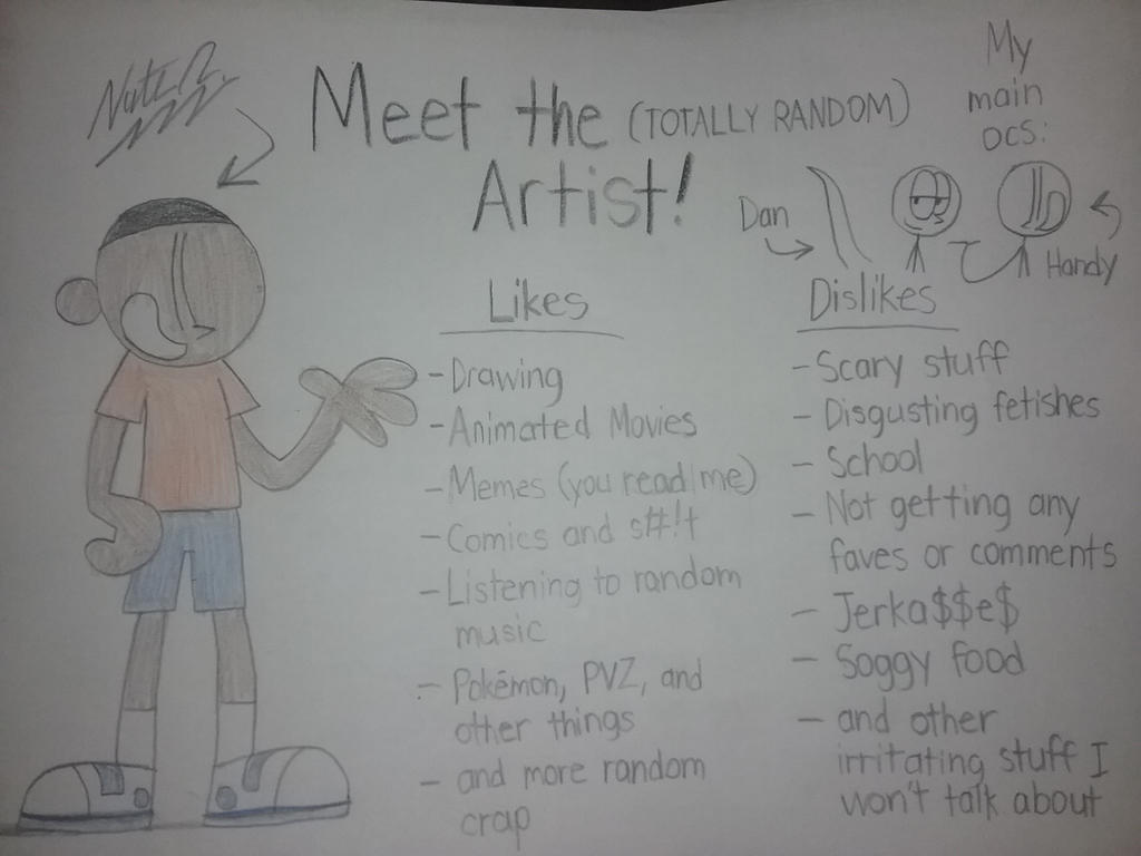 Meet the (Totally Random) Artist! by CottonBuzz on DeviantArt