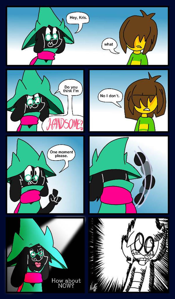Am I Handsome? (Delta Rune Comic) by CottonBuzz on DeviantArt