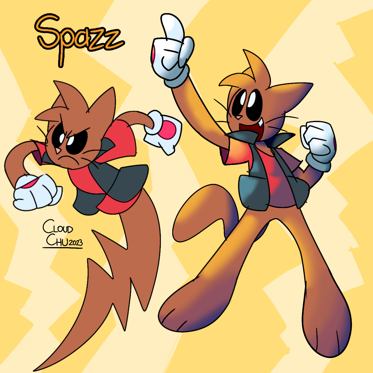 Spazz the Cat (2023) by CottonBuzz on DeviantArt