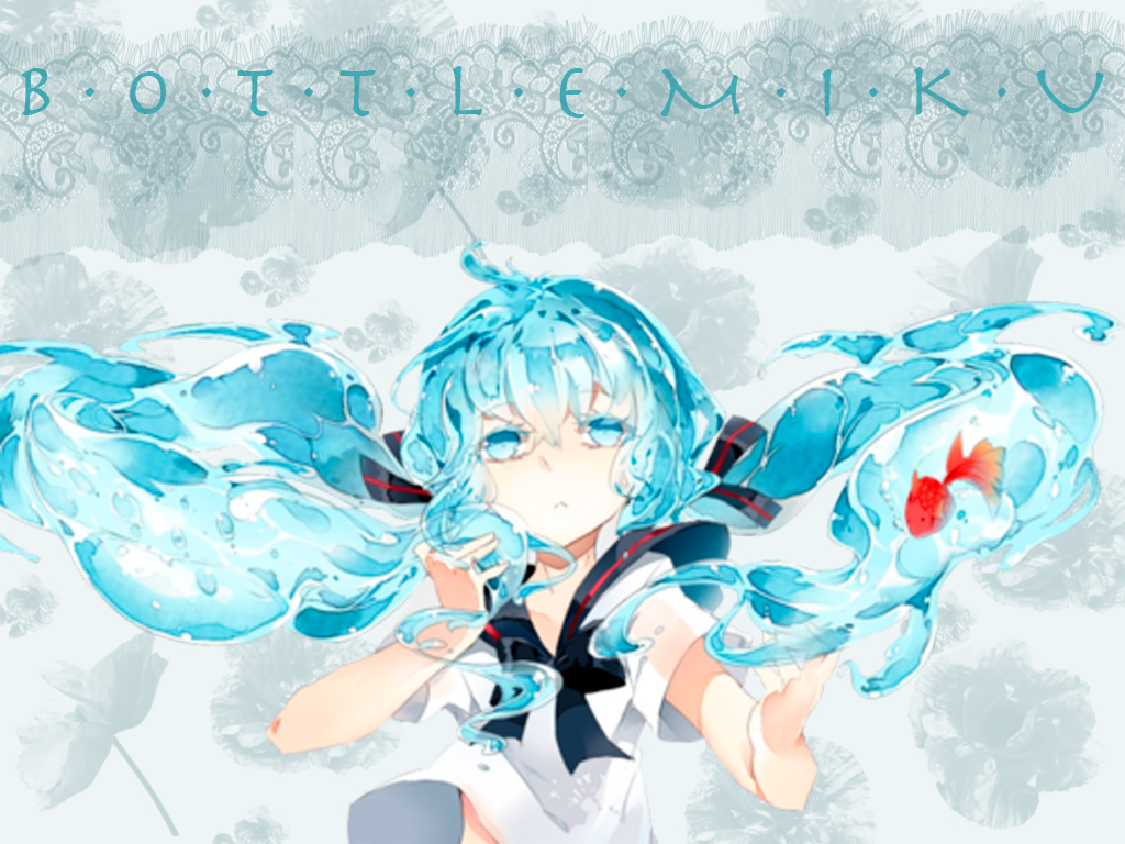 hatsune miku bottle wallpaper