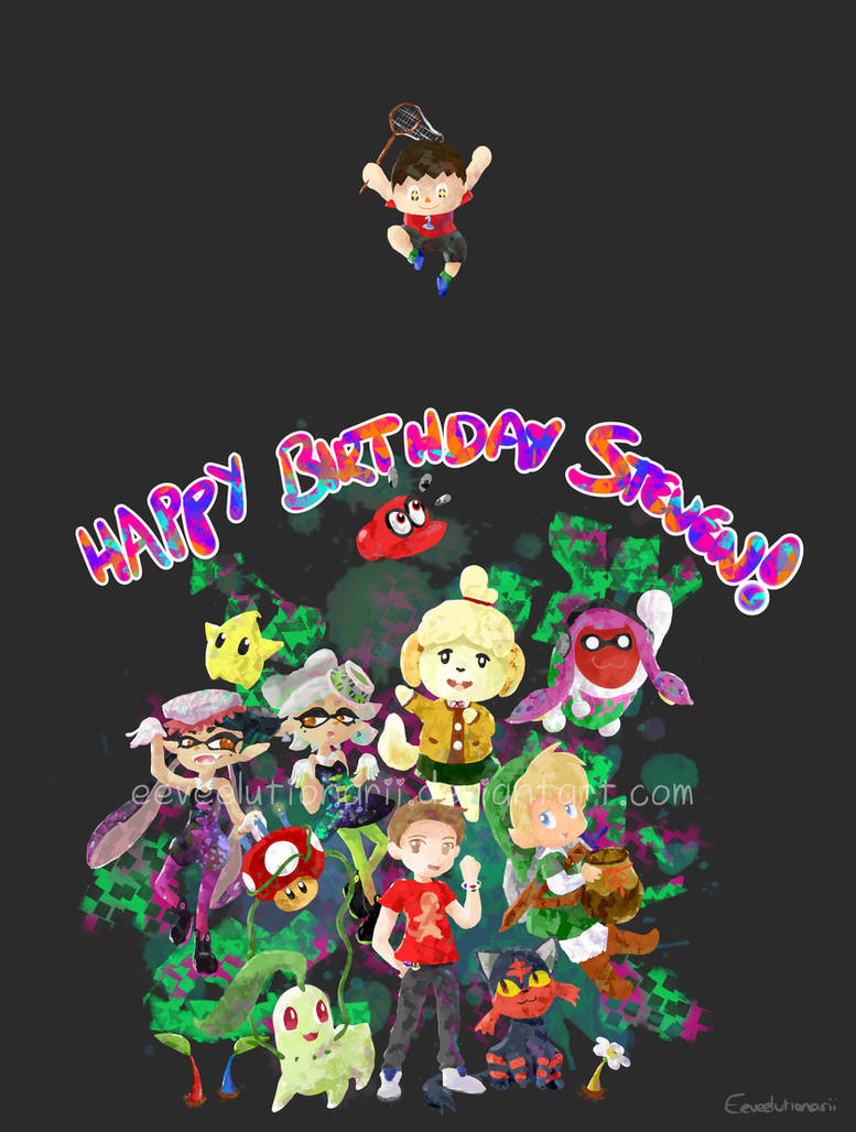 Nintendo Birthday Madness! -Splatoon Style by Eeveelutionarii