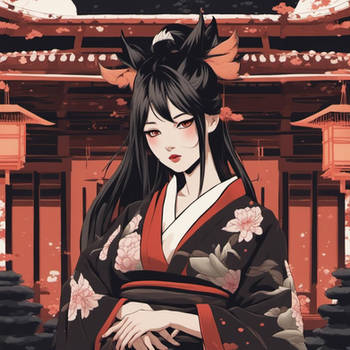 Sexy Kitsune Japanese Style Female Beauty