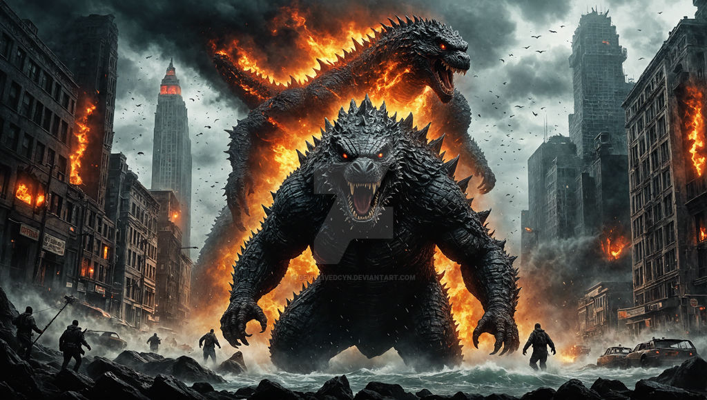 Godzilla not one but two by DevilLivedCYN on DeviantArt