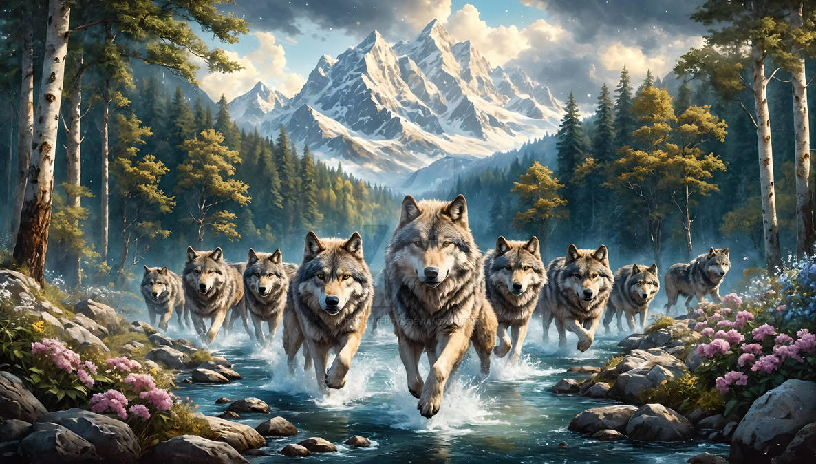 Pack of wolves1 by DevilLivedCYN on DeviantArt