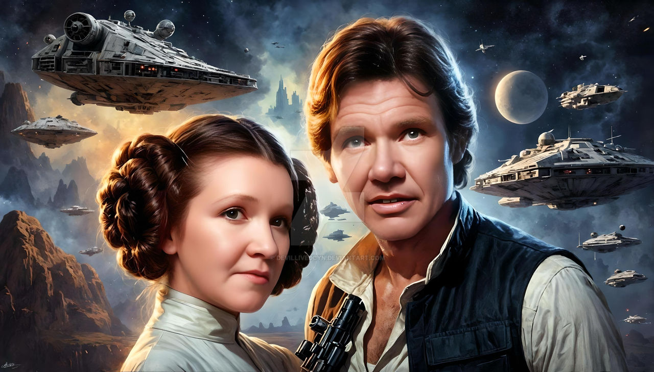 Han Solo And Princess Leia By DevilLivedCYN On DeviantArt han-solo-and-princess-leia-by-devillivedcyn-on-deviantart