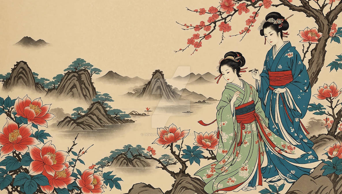Japanese Style Art Painting By DevilLivedCYN On DeviantArt japanese-style-art-painting-by-devillivedcyn-on-deviantart