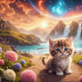Tiny Kitty in beautiful world