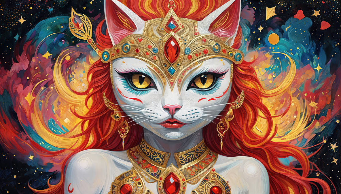 Cosmic Galaxy Cat Princess Namjessis by DevilLivedCYN on DeviantArt