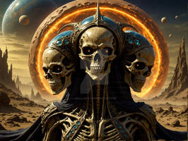 Three headed alien seers