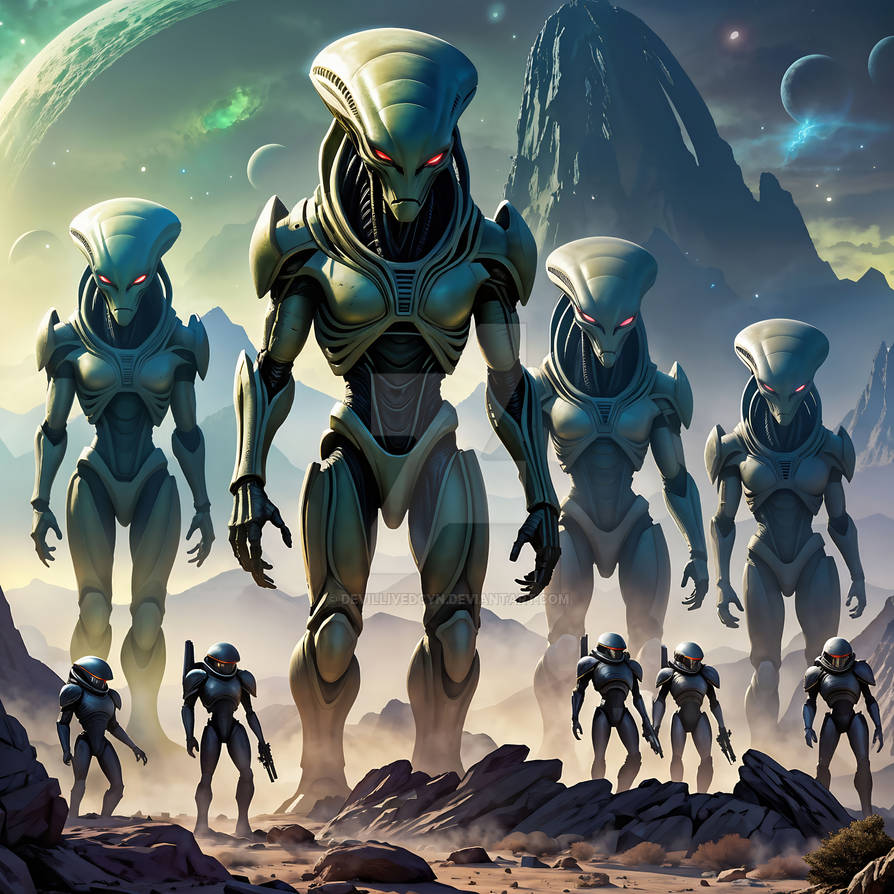 Deviantart Alien Types Aliens group shot by DevilLivedCYN on DeviantArt
