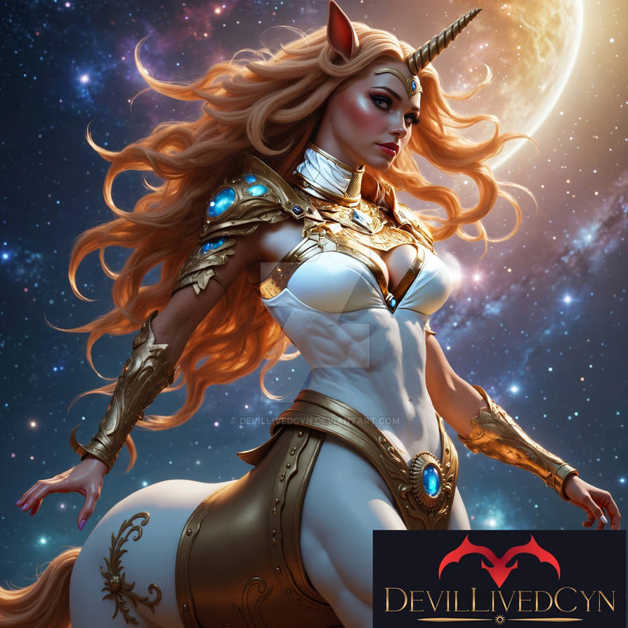 The Mystical Unicorn Centaur Goddess of the Cosmos by DevilLivedCYN on ...