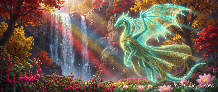 Emerald Dragon of the Sacred Cascade