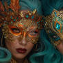 Citrine and Emerald Masquerade