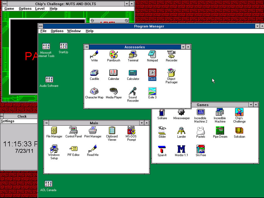 Desktop : Windows 3.1 Today by outpost on DeviantArt