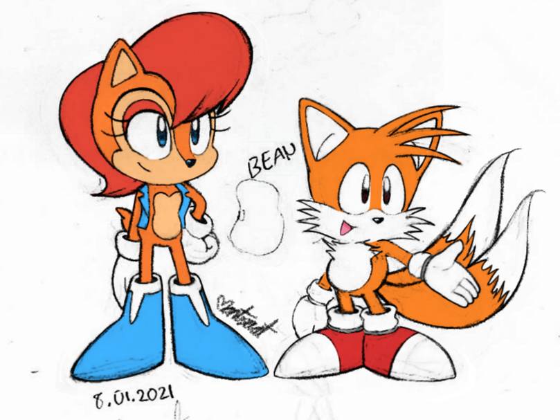 Sally Acorn Miles Tails Prower by BlueBerry-Chick on DeviantArt