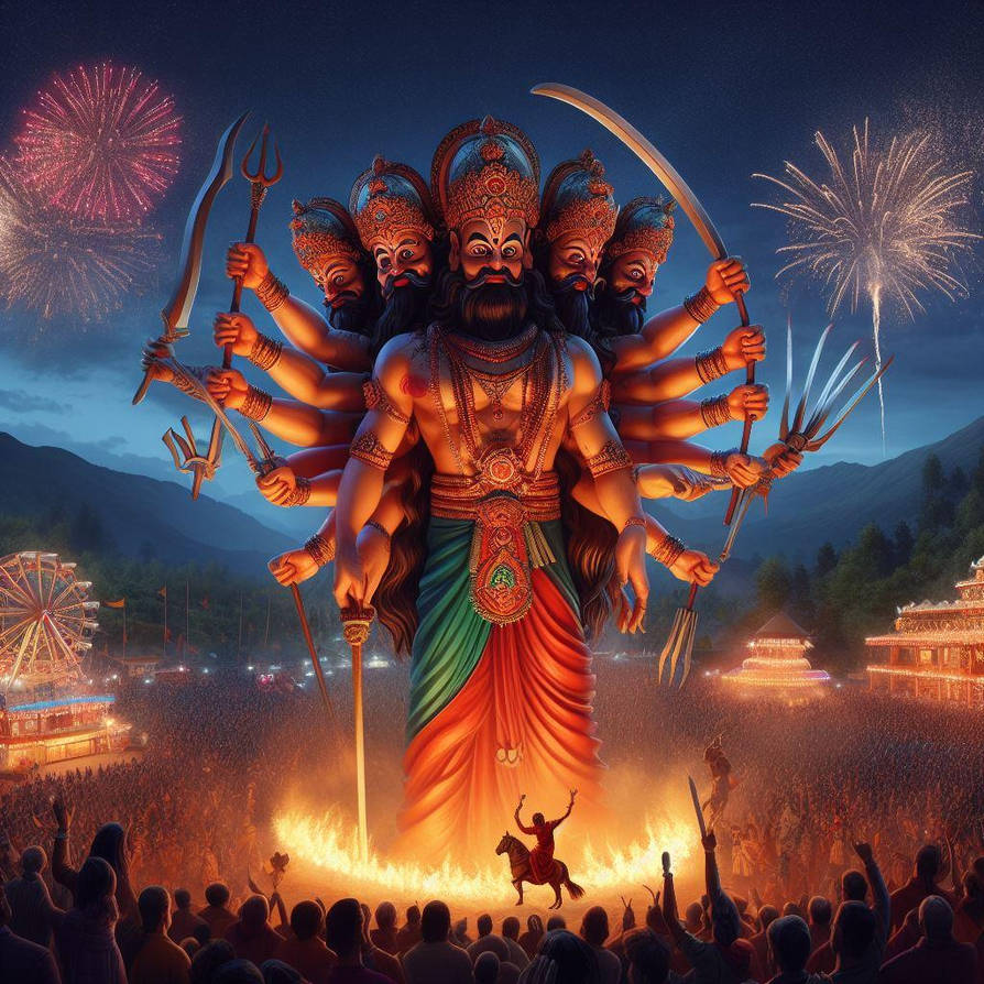 Ravan Dahan on Vijayadashami by abhayvishnu on DeviantArt