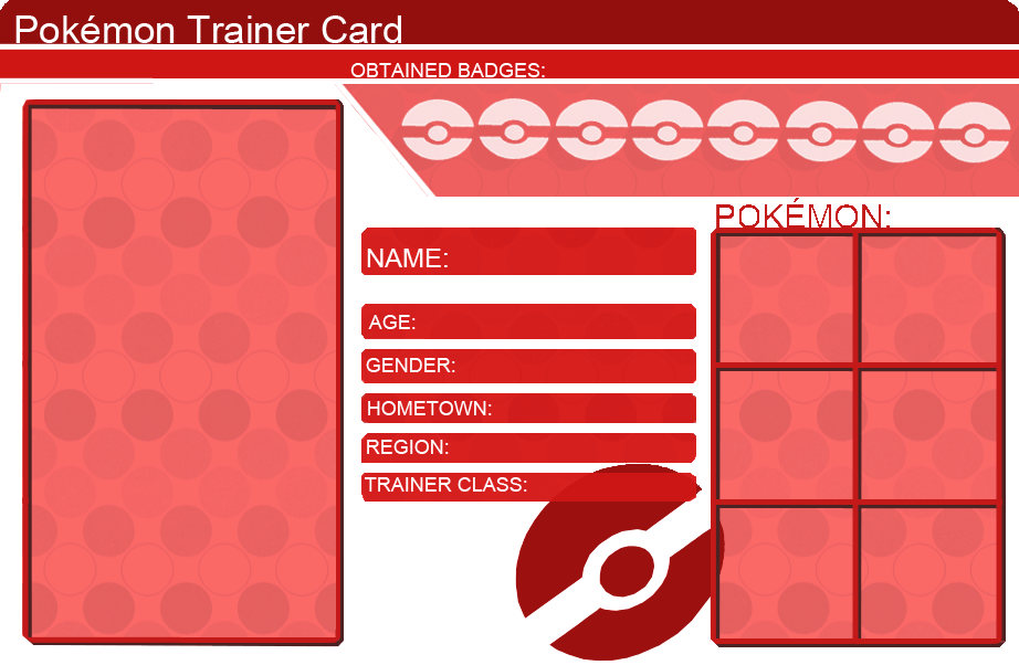 Pokemon Trainer Card Open Wallpaper Template By