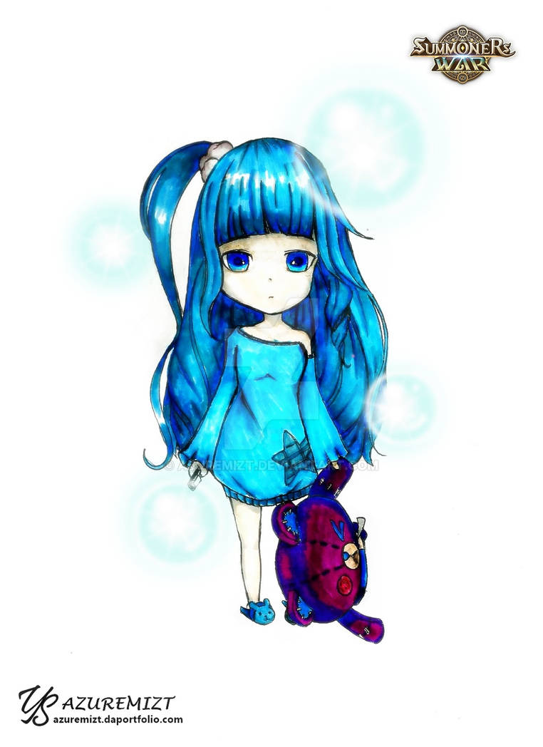 Summoners War - Anavel the Water OccultGirl by azuremizt on DeviantArt