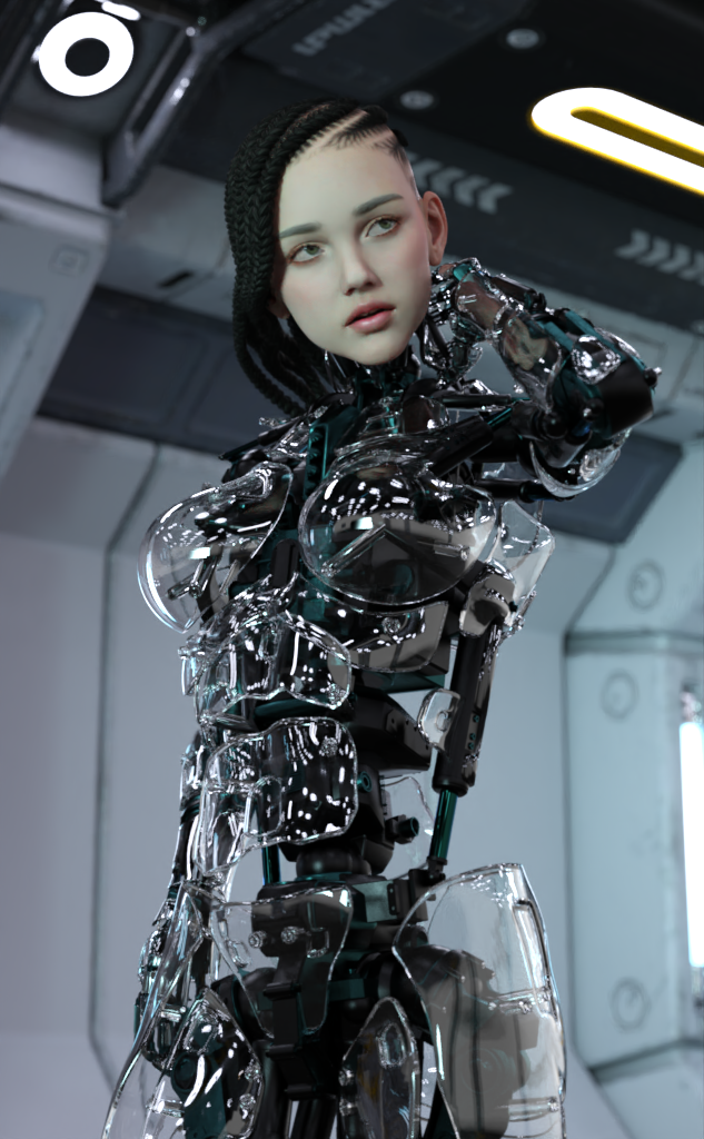Cyborg Girl Clear ver. by SGadoo on DeviantArt