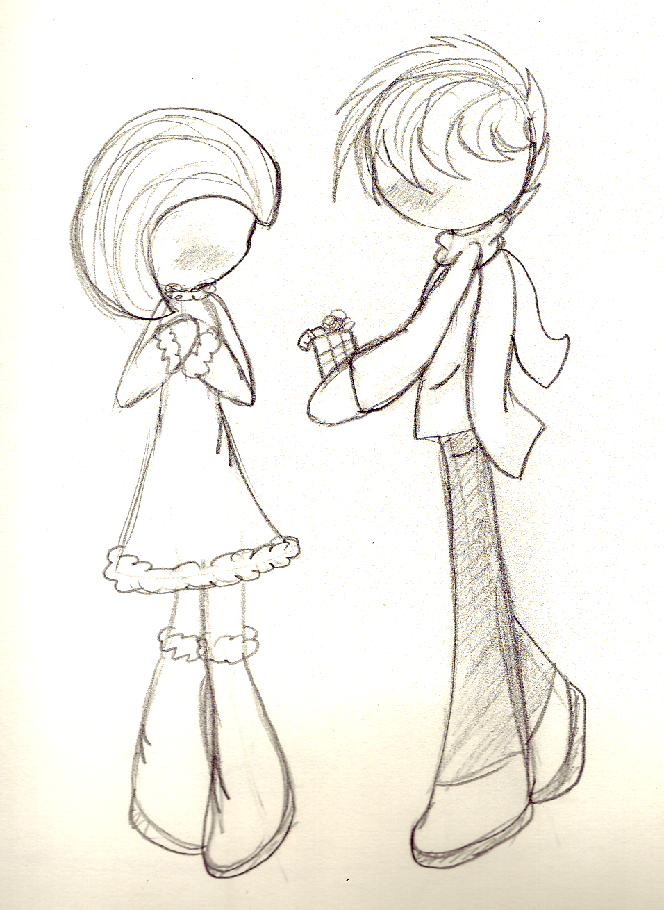 Boy And Girl Christmas Sketch By Mykittyjasper On Deviantart Boy And Girl Christmas Sketch By Mykittyjasper On Deviantart