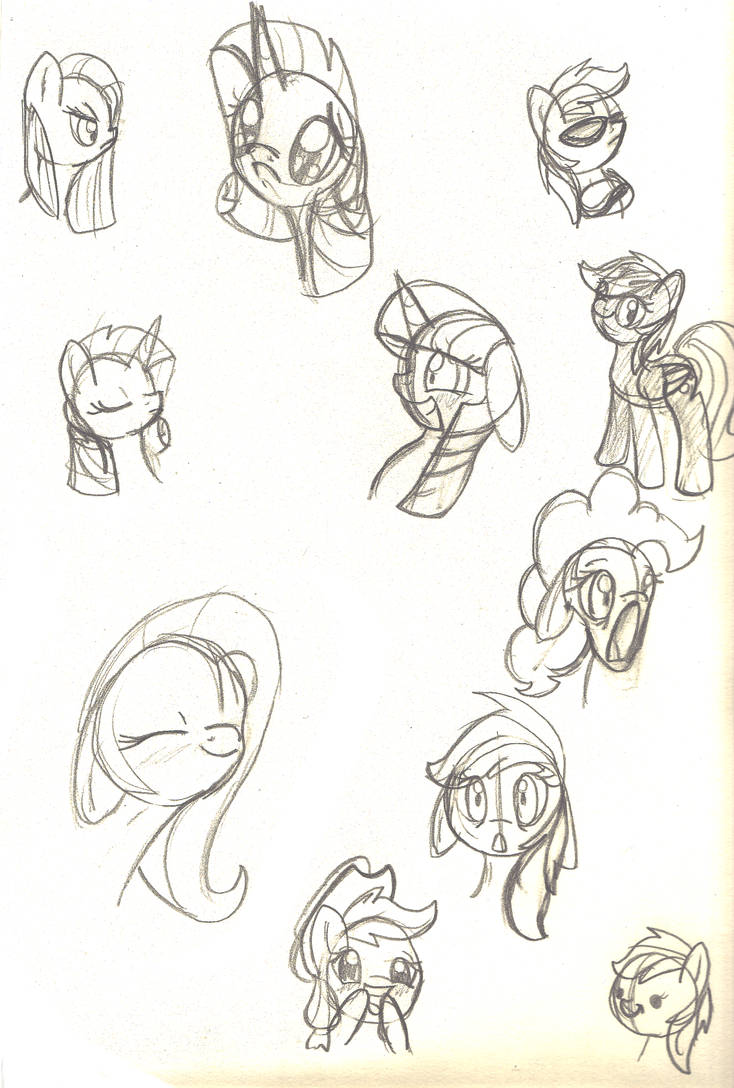 MLP sketches by mykittyjasper on DeviantArt